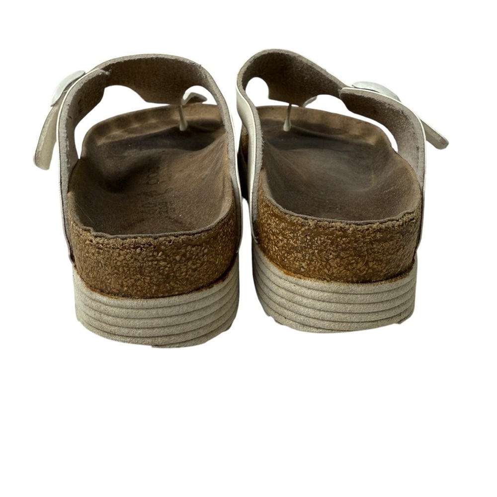 Birkenstock Papillio Gizeh Platform White Sandals Size 40 9 9.5 Women’s Thong - Picture 4 of 12